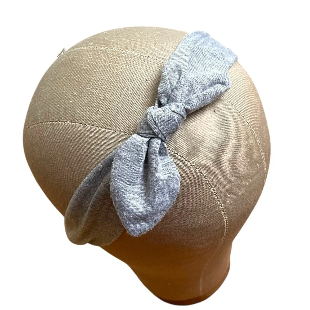 4/$25 Justice Girls Gray Bow Fabric Headband